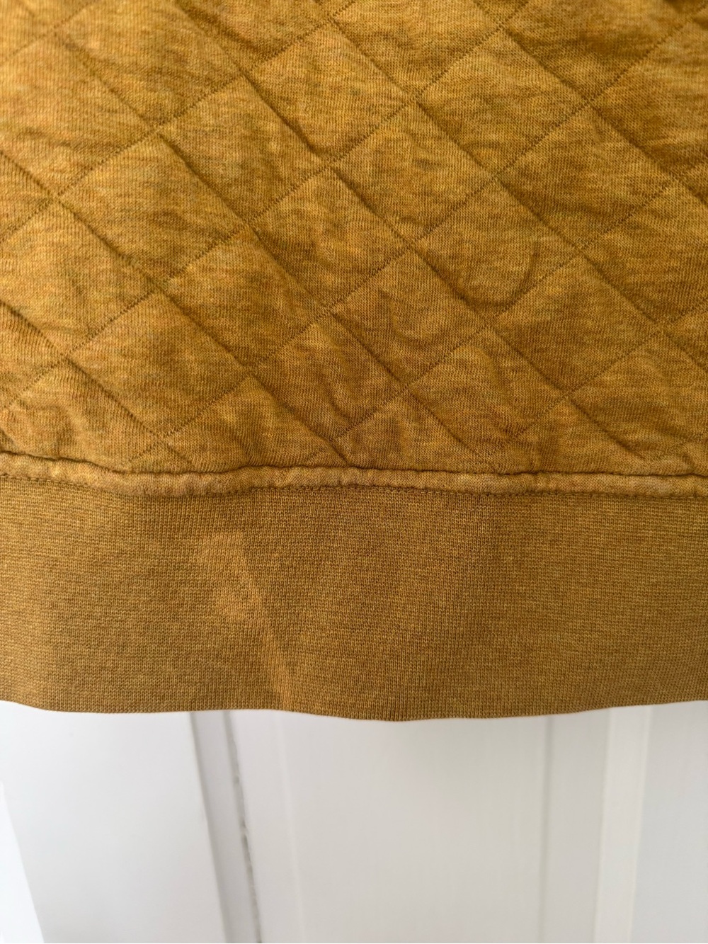 Patagonia Quilted Pullover in Mustard with Teal Accents - Picture 4 of 5